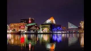 Baltimore City Night View | Driving through Baltimore International Airport (BWI) to Inner Harbor