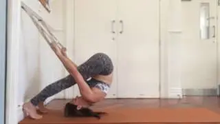 SUZI CARSON yoga video series - How to use a yoga rope wall.