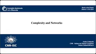Complexity and Networks - Guido Caldarelli