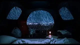 Heavy Rain Sounds Under a Cozy Canvas Shelter on a Rainy Night | Rain Soundscape for Sleeping 🌧