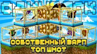 ОТКРЫЛ СОБСТВЕННЫЙ ВАРП С ТОП ШМОТОМ НА ОДНОМ БЛОКЕ С МОДАМИ #6 OneBlock McSkill Майнкрафт 100 Дней