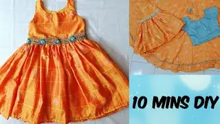 Easy and beautiful frock cutting and stitching #4 to 5 year baby frock in just 10mins