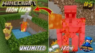 Minecraft Iron Farm 😍 | Unlimited Iron | Minecraft Survival Part 5 | Flash Tamil Gaming