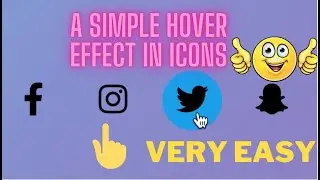 Simple hover effect in Social media icons | ICONS HOVER | HOVER EFFECT | ssvp tutorials