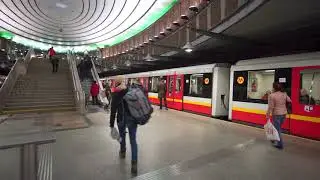 Poland, Warsaw, Plac Wilsona Metro Station,  4X elevator , 4X escalator