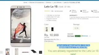 Trick to grab LeTv L1S mobile in Flipkart flash sale