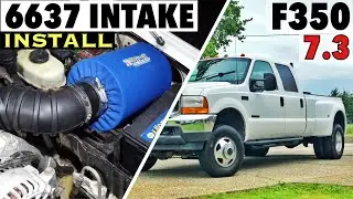 Ford F350 7.3 Powerstroke 2001 года выпуска &mdash; установка впускного фильтра 6637 &mdash; тест-драйв, изме...