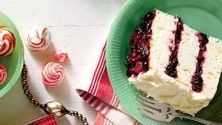 White Cake with Cranberry Filling and Orange Buttercream | Southern Living