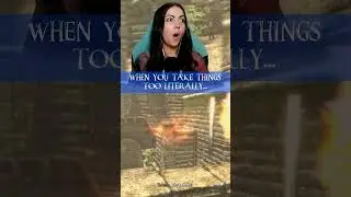When you take things TOO literally...😈 #shorts #skyrim #chaos #reaction
