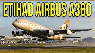 ETIHAD AIRWAYS Airbus A380: FIRST-EVER Takeoff in Full Livery