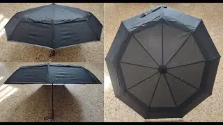 Paraguas automático con ventilación y borde reflectante, marca Royal Walk
