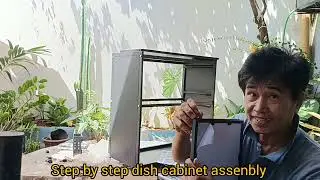 Cabinet goal:Step by step assembly of a dish cabinet bought from online.