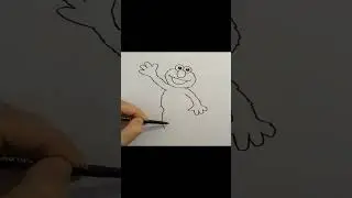 How To Draw Elmo From Sesame Street Learn to Draw #shorts #art