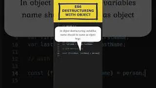 Destructuring with object in javascript 