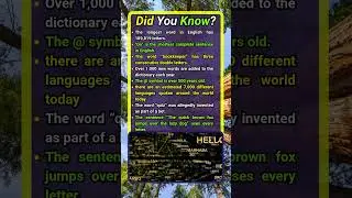 8 Cool Facts About the English Language You Never Knew!