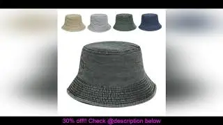 Buy 2020 New Foldable Fisherman Hat Washed Denim Bucket Hats Unisex Fashion Bob Caps Hip Hop Gorros