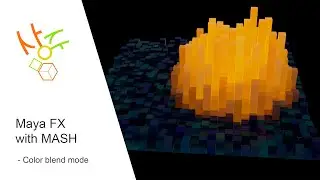 Maya FX with MASH - Color blend mode with Arnold