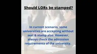Should LORs be stamped? #shorts #letterofrecommendation #lor #studyabroad #lorfromhod