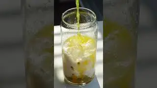 Homemade passion fruit refresher #summerdrink #shorts #cooking #baking #refreshingsips