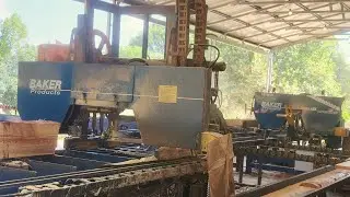 Sawing pine with the Baker Bandmill and Resaw #191
