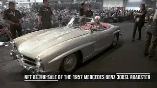 Motoclub x Barrett-Jackson SparkNFT of the sale of the 1957 Mercedes-Benz 300SL Roadster