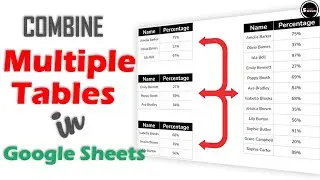 How to Combine multiple tables in google sheets