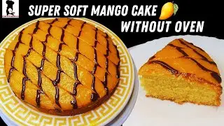 Mango Cake Recipe | Mango Cake Without Oven, Butter Paper, Whip Cream, Condensed Milk, Butter, Curd