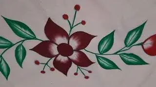 Easy painting design for pillow cover #arzupaintings #art #painting #fabricpainting 