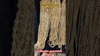 Gold plated chains starting at just 150rs with 6 month guarantee #plaingold #goldaccessories