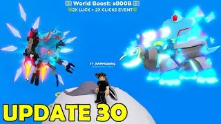 I GOT SUPER INSANE PETS in Clicker Simulator (Roblox) UPDATE 30 NEW UNDERWATER CYBORG ISLAND!