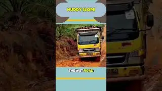 truck passing through muddy incline#shorts