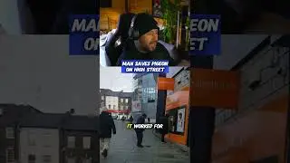 Мужчина пытается оживить голубя на главной улице #любовь #помощь #птица #вдохновение #оживить #1Hp