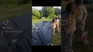 turning an old Army boat into a pond... #trailerparkroyalty