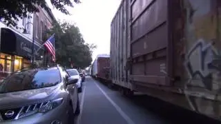 CSX Q502 In La Grange, KY (Street Running)