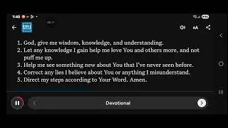 Daily devotion for Sunday 25th January 2026