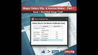 Magic Salary Slip & Invoice Maker in MS Word