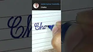 Chaitra - Beautiful name in Cursive writing | Cursive writing for beginners | #shorts
