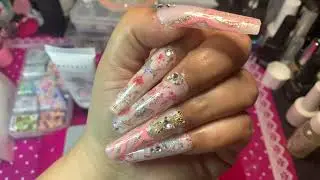 Pretty Spring floral nails using April's luxe box!!!