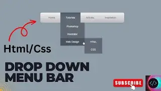How To Make Drop Down Menu Using HTML And CSS | HTML Website Tutorials.