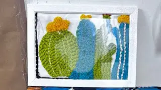 Wall Painting With Punch Needle Live Tutorial ||How To Make Punch Needle Wall Painting 🖼️ ||