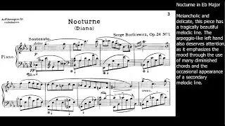 Bortkiewicz - Nocturne Op.24 No.1 (Diana) (with On-Screen Commentaries)