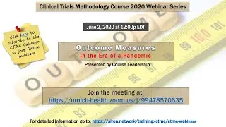 CTMC 2020 Webinar Series: Outcome Measures
