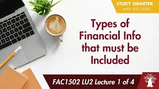 FAC1502 LU2 Lecture 1 of 4: The Types of Financial Information that must be Included
