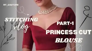 🌷Princess cut blouse - pattern making✂️ - Tutorial