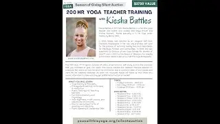 Kiesha Battles shares the items she has donated to YCTY Silent Auction Fundraiser