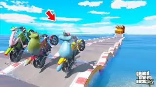 OGGY AND JACK Testing THE IMPOSSIBLE CURVY & BUMPY ROAD SEA FUNNY CHALLENGE(GTA 5 Funny Moments)