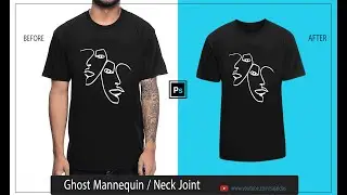 How to create Ghost Mannequin / Neck Joint in Photoshop || Photoshop Tutorial