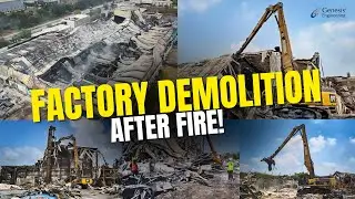 Massive Factory Shed Demolition After Fire | PEB Demolition Gujarat | Genesis Engineering