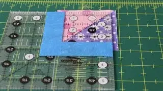 How to Square Up Half Square Triangles using a Creative Grids Square Up Ruler with Painter's Tape