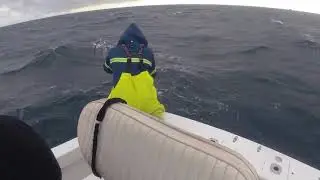 Landing a 102&rdquo; 500+ lb Bluefin Tuna on board the f/v Hell on Reels in DECEMBER!
